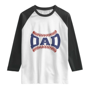 Proud Baseball Dad Raglan Shirt Game Day Gift For Him TS12 White Black Print Your Wear