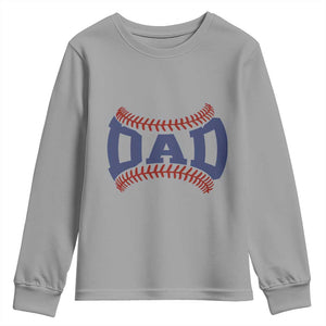 Proud Baseball Dad Youth Sweatshirt Game Day Gift For Him TS12 Sport Gray Print Your Wear