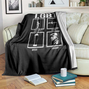 I Support LGBT Liberty Guns Beer Trump Throw Blanket Funny Patriotic Parody Graphic TS12 Print Your Wear