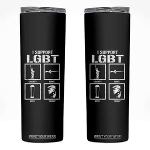I Support LGBT Liberty Guns Beer Trump Skinny Tumbler Funny Patriotic Parody Graphic TS12 Black Print Your Wear