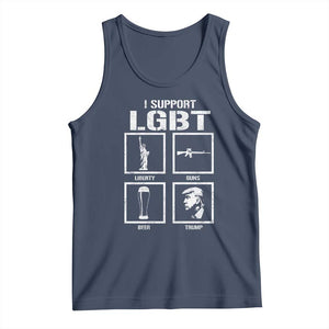 I Support LGBT Liberty Guns Beer Trump Tank Top Funny Patriotic Parody Graphic TS12 Navy Print Your Wear