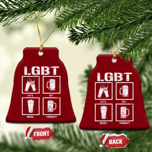 LGBT Let's Get Beers Tonight Ceramic Ornament Funny Beer Drinking TS12 Print Your Wear