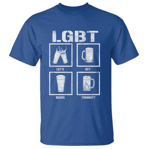 LGBT Let's Get Beers Tonight T Shirt Funny Beer Drinking TS12 Royal Blue Print Your Wear