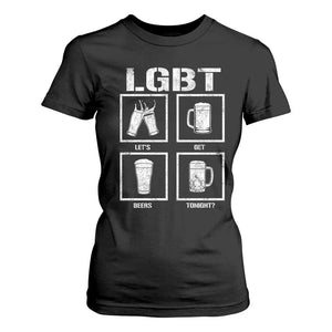 LGBT Let's Get Beers Tonight T Shirt For Women Funny Beer Drinking