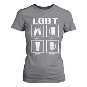 LGBT Let's Get Beers Tonight T Shirt For Women Funny Beer Drinking