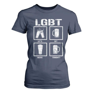 LGBT Let's Get Beers Tonight T Shirt For Women Funny Beer Drinking