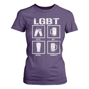 LGBT Let's Get Beers Tonight T Shirt For Women Funny Beer Drinking