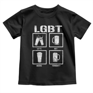 LGBT Let's Get Beers Tonight Toddler T Shirt Funny Beer Drinking TS12 Black Print Your Wear