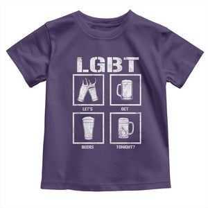 LGBT Let's Get Beers Tonight Toddler T Shirt Funny Beer Drinking TS12 Purple Print Your Wear