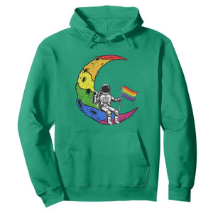 Rainbow Astronaut On The Moon LGBT Hoodie Spaceman Pride Month