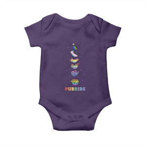 Purride Rainbow Cat Moon Cycles Baby Onesie LGBQT Pride Feline Space