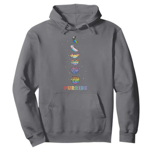 Purride Rainbow Cat Moon Cycles Hoodie LGBQT Pride Feline Space