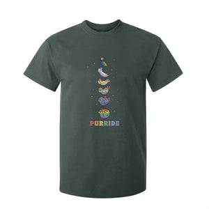 Purride Rainbow Cat Moon Cycles T Shirt For Kid LGBQT Pride Feline Space TS12 Dark Forest Green Print Your Wear