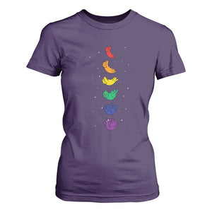 Funny Purride Cats In Space Rainbow T Shirt For Women LGBQT Pride Feline Space TS12 Purple Print Your Wear
