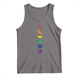 Funny Purride Cats In Space Rainbow Tank Top LGBQT Pride Feline Space TS12 Deep Heather Print Your Wear