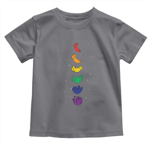 Funny Purride Cats In Space Rainbow Toddler T Shirt LGBQT Pride Feline Space TS12 Charcoal Print Your Wear