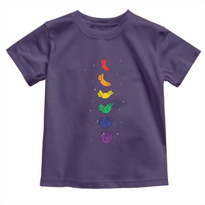 Funny Purride Cats In Space Rainbow Toddler T Shirt LGBQT Pride Feline Space TS12 Purple Print Your Wear