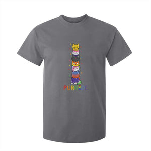 Funny Purride Stacked Cats Pride T Shirt For Kid Cute LGBTQ Cat Lover