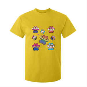 Funny Rainbow Paw Print Pride T Shirt For Kid LGBTQ Pet Lover TS12 Daisy Print Your Wear