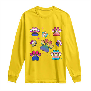 Funny Rainbow Paw Print Pride Long Sleeve Shirt LGBTQ Pet Lover TS12 Daisy Print Your Wear