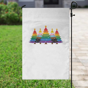 Christmas Rainbow Tree LGBTQ Support Garden Flag Holiday Pride Gift