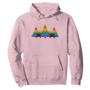 Christmas Rainbow Tree LGBTQ Support Hoodie Holiday Pride Gift