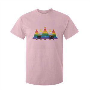 Christmas Rainbow Tree LGBTQ Support T Shirt For Kid Holiday Pride Gift