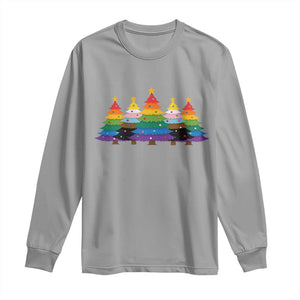Christmas Rainbow Tree LGBTQ Support Long Sleeve Shirt Holiday Pride Gift