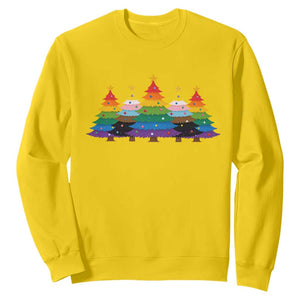 Christmas Rainbow Tree LGBTQ Support Sweatshirt Holiday Pride Gift