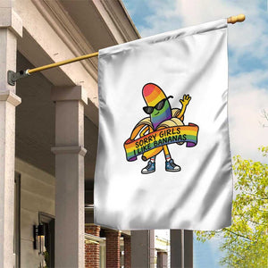 Sorry Girls I Like Bananas Garden Flag Funny LGBTQ Graphic TS12 Print Your Wear