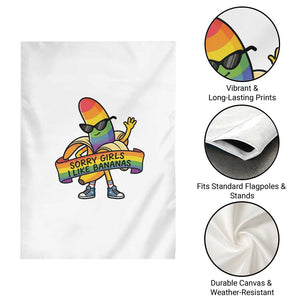 Sorry Girls I Like Bananas Garden Flag Funny LGBTQ Graphic TS12 Print Your Wear