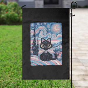 Funny Transgender Cat Starry Night Garden Flag LGBTQ Pride Support Gift