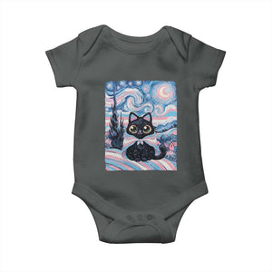 Funny Transgender Cat Starry Night Baby Onesie LGBTQ Pride Support Gift