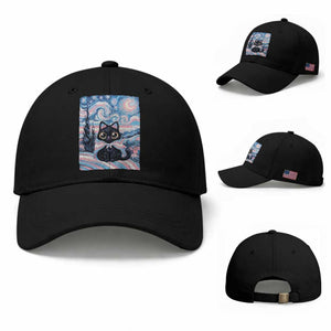 Funny Transgender Cat Starry Night Baseball Cap LGBTQ Pride Support Gift