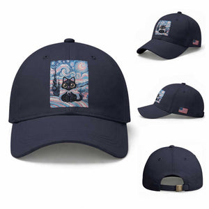 Funny Transgender Cat Starry Night Baseball Cap LGBTQ Pride Support Gift