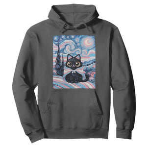 Funny Transgender Cat Starry Night Hoodie LGBTQ Pride Support Gift