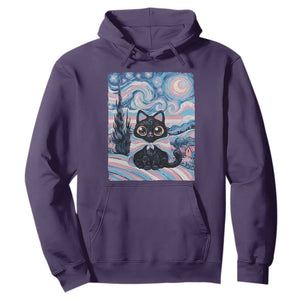 Funny Transgender Cat Starry Night Hoodie LGBTQ Pride Support Gift