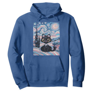 Funny Transgender Cat Starry Night Hoodie LGBTQ Pride Support Gift