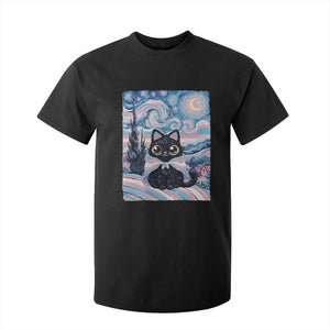 Funny Transgender Cat Starry Night T Shirt For Kid LGBTQ Pride Support Gift