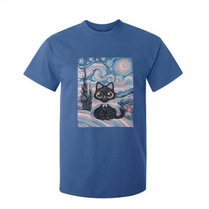 Funny Transgender Cat Starry Night T Shirt For Kid LGBTQ Pride Support Gift