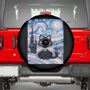 Funny Transgender Cat Starry Night Spare Tire Cover LGBTQ Pride Support Gift