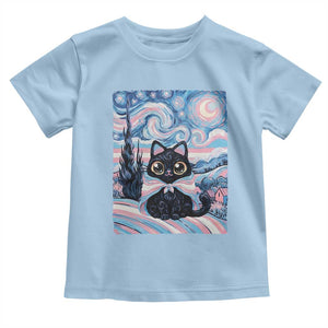 Funny Transgender Cat Starry Night Toddler T Shirt LGBTQ Pride Support Gift