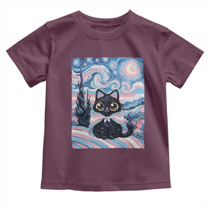 Funny Transgender Cat Starry Night Toddler T Shirt LGBTQ Pride Support Gift