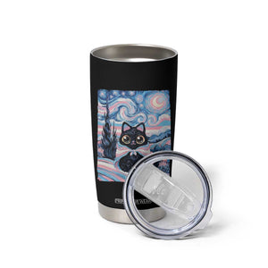 Funny Transgender Cat Starry Night Tumbler Cup LGBTQ Pride Support Gift