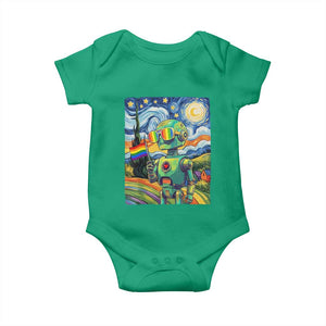 Funny Rainbow Starry Night Robot Pride Baby Onesie LGBTQ Geeky Gift TS12 Irish Green Print Your Wear