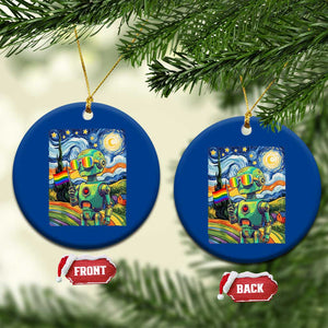 Funny Rainbow Starry Night Robot Pride Ceramic Ornament LGBTQ Geeky Gift TS12 1pc Blue Print Your Wear