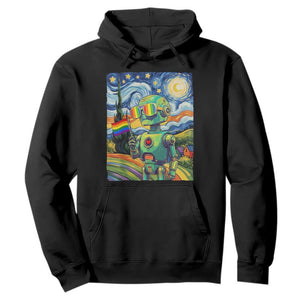 Funny Rainbow Starry Night Robot Pride Hoodie LGBTQ Geeky Gift TS12 Black Print Your Wear