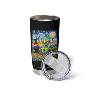 Funny Rainbow Starry Night Robot Pride Tumbler Cup LGBTQ Geeky Gift