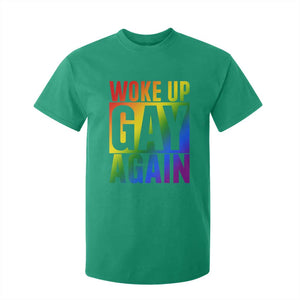 Funny LGBTQ Pride Month T Shirt For Kid Woke Up Gay Again TS12 Irish Green Print Your Wear