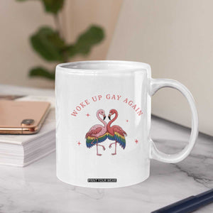 Funny Flamingos Woke Up Gay Again Coffee Mug Gift For Queer Bird Lovers TS12 Print Your Wear